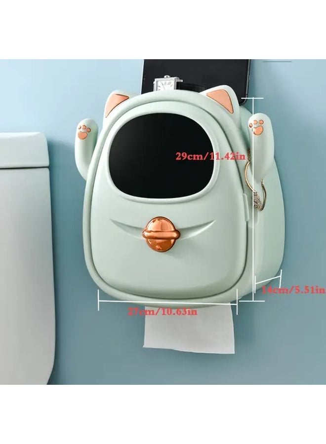 أبيض 56 مشهد صندوق ورق الحمام مع منظم تخزين من طابقين - Image 1